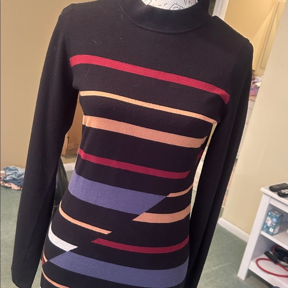 BCBG like new Striped Long Sleeve Knit Dress - Picture 2 of 5